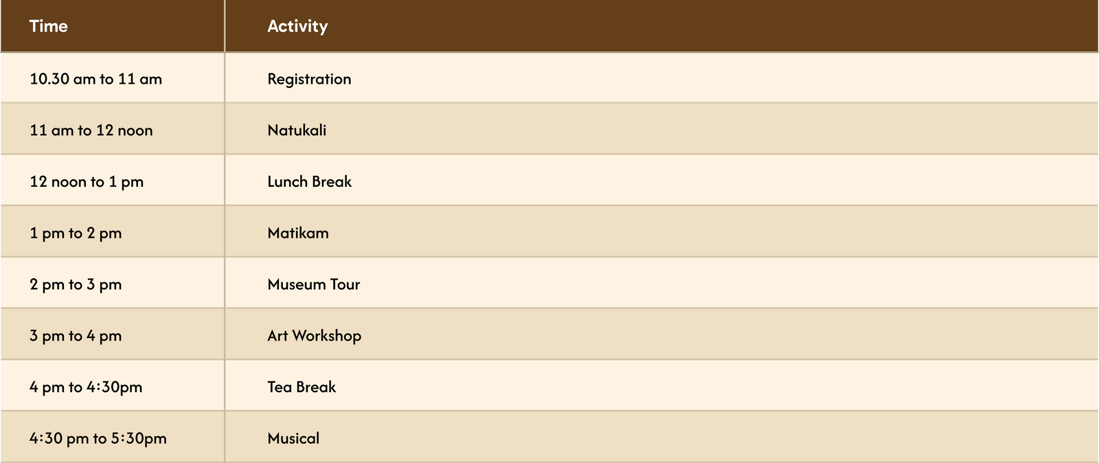 Desktop Schedule